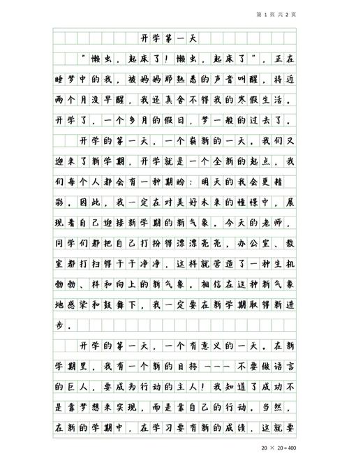 开学第一天作文800字高中一年中考作文
