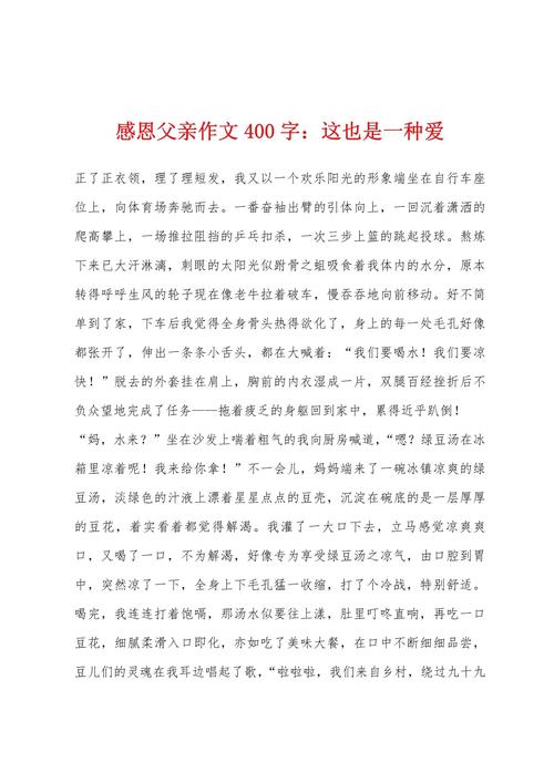 感恩父亲作作文大全1000字高中