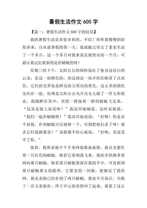 我向往的作文大全暑假生活作文
