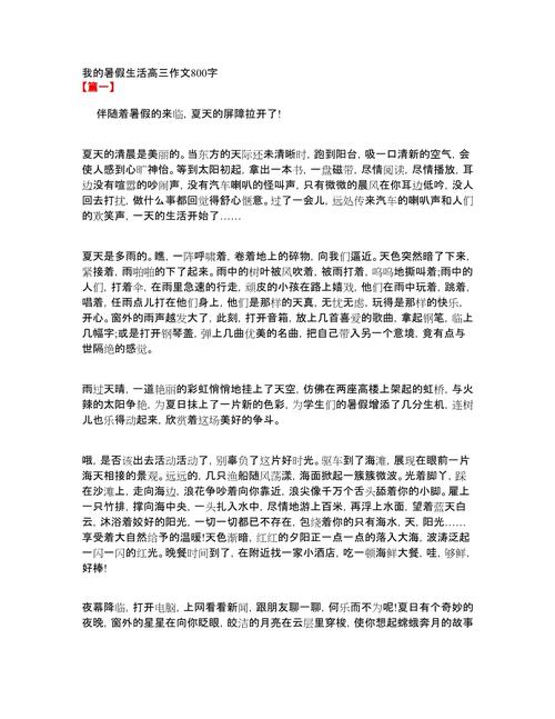 我的作文大全高三生活作文