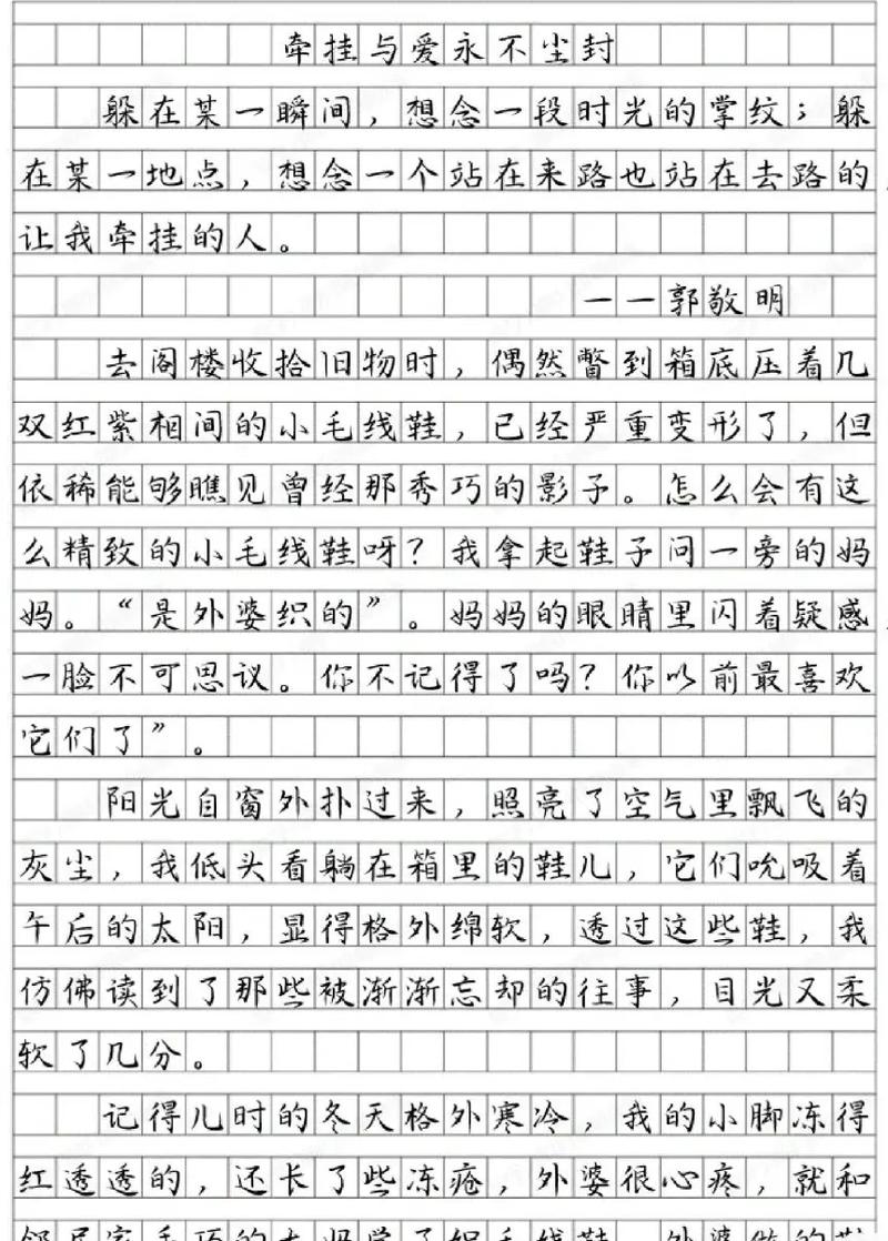 我的高中作牵挂作文600字