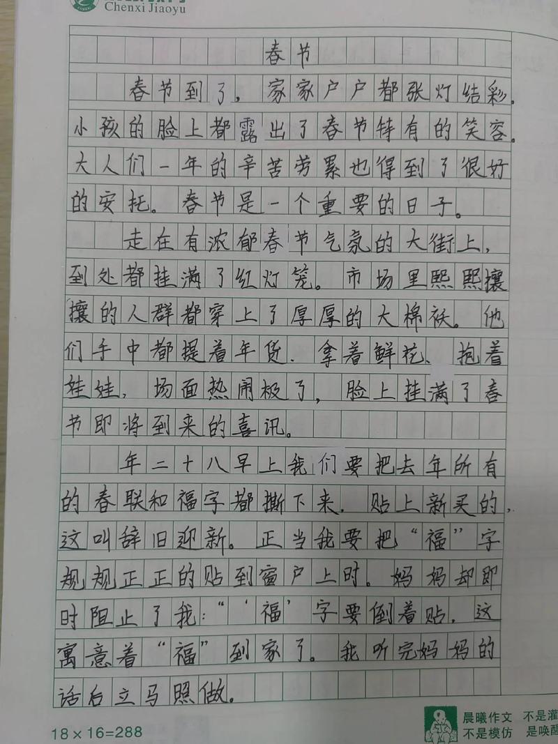 春节作作文大全500字初二