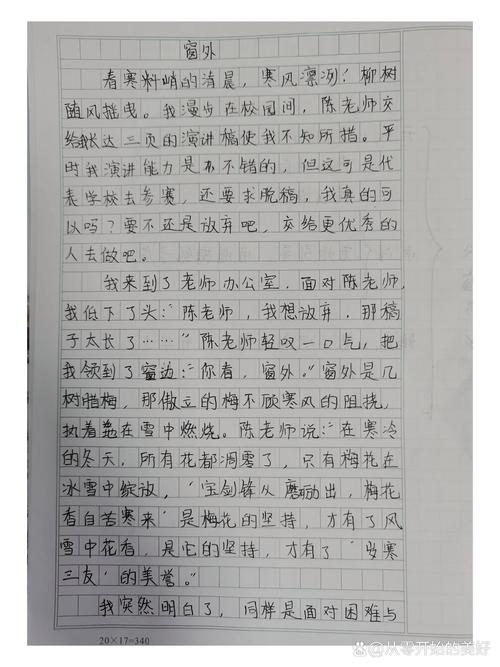 窗外作优秀作文600字借景抒情2022
