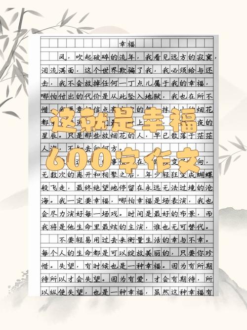 精选一件幸福的作文网事作文600字初中