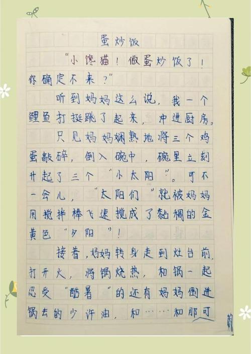 蛋炒饭作小升初作文