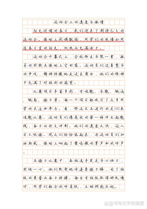 运动会作文500字优秀作文五年作文网