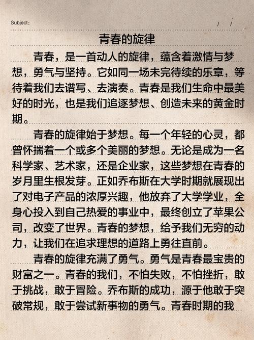 青春作初中作800字高中（经典）
