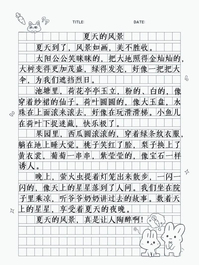 夏天的中考作文公园小学作文