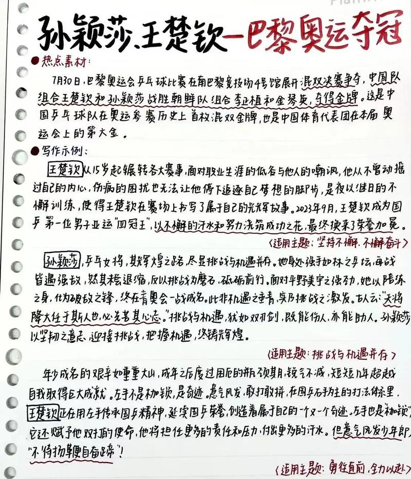 奥运会的作文素材1000作文