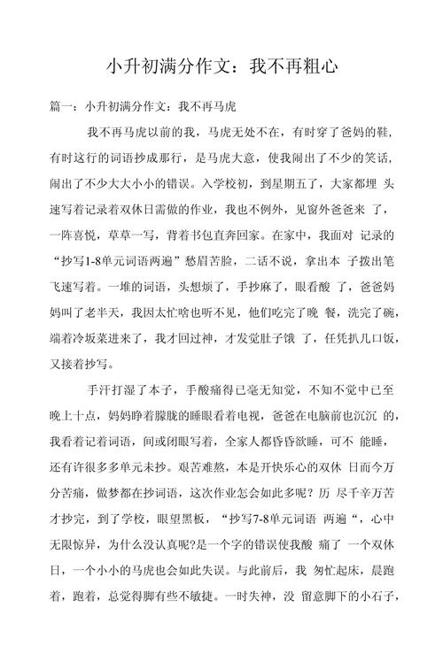 悄悄地小升初作文提醒作文600字初三