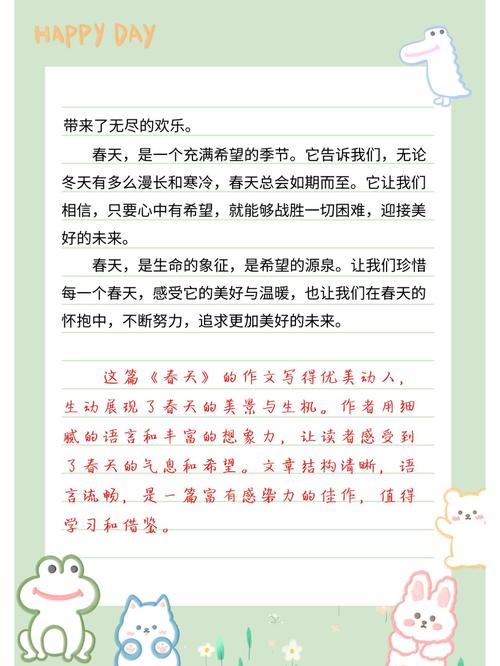 我心目中的作文网春天二年级（合集）