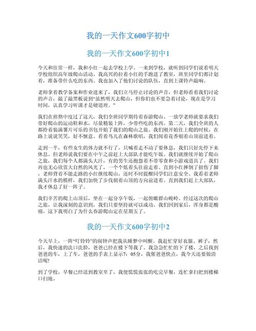 我的作文网一天作文初中
