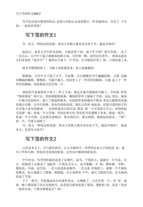 暴雪作作文素材800字合集4篇