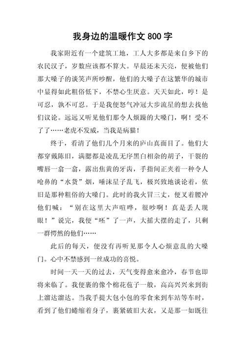 有关家的作文温暖作文800字
