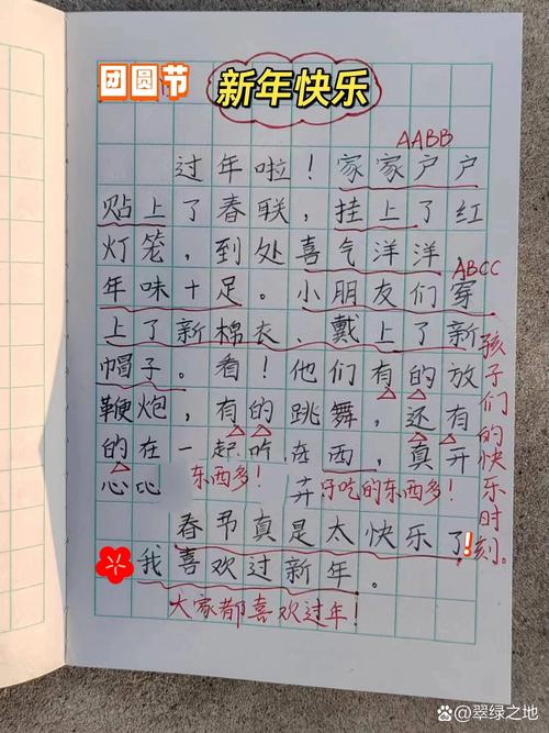欢乐新年小学生作看图作文10篇