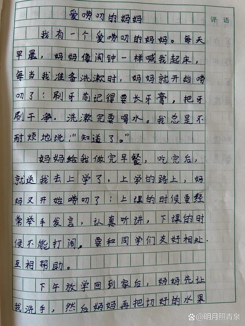 父母的优秀作文唠叨