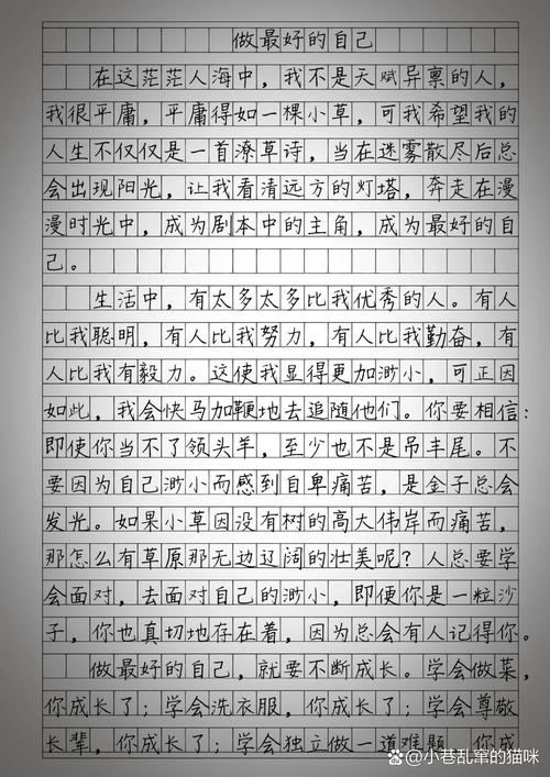 相信自己作小升初作文600字初中作文优秀