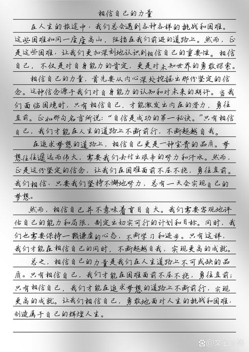 相信自己作小升初作文600字初中作文优秀