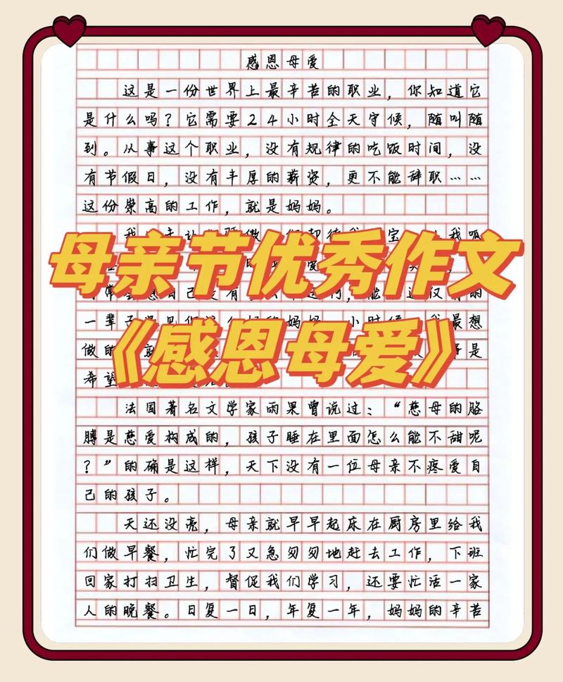 精选感恩母亲节的作文素材300字作文善良的妈妈