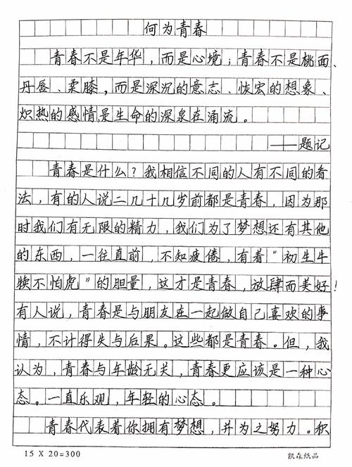 青春随想作小升初作文五篇