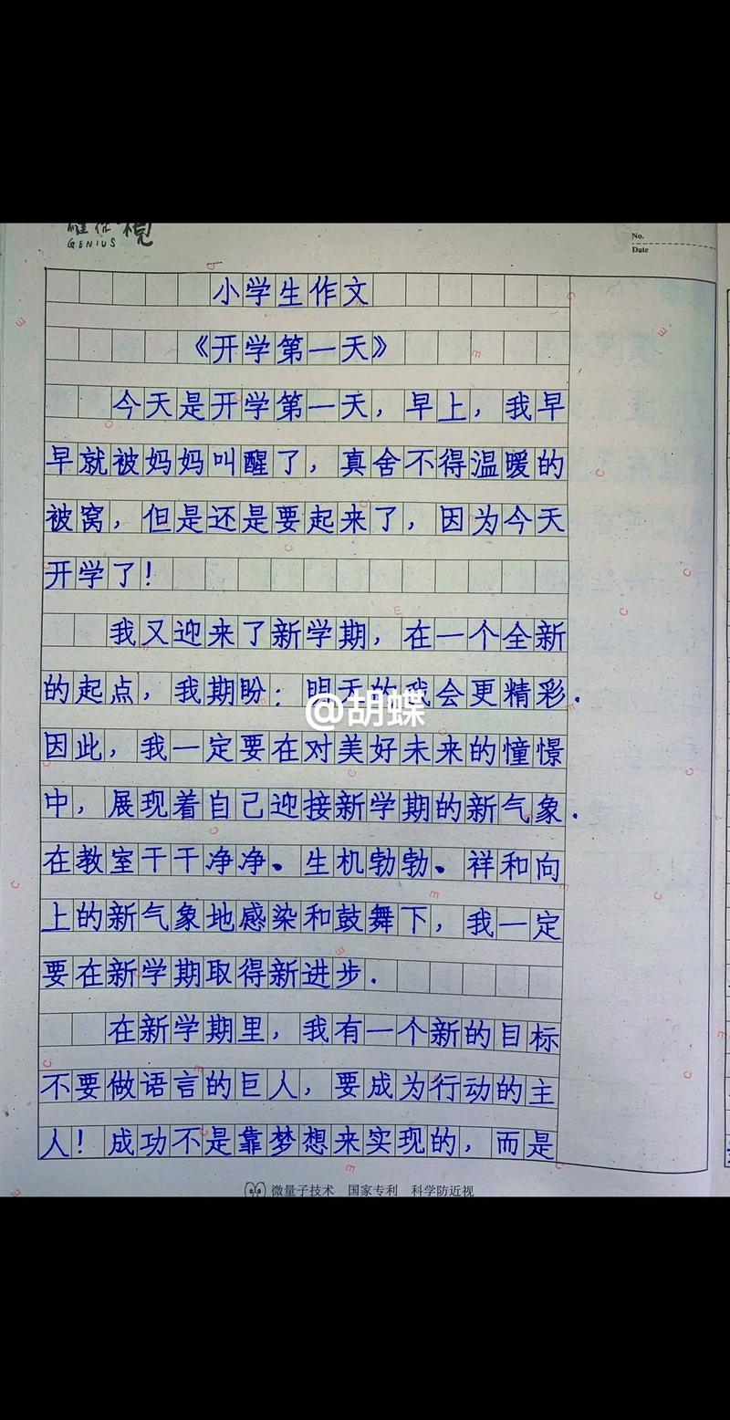 四年看图作文开学第一课作文