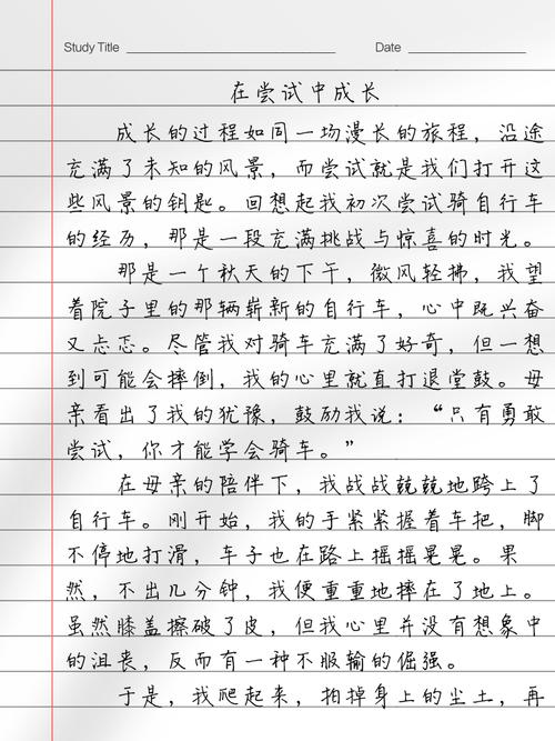在尝试中成长作大学作900字