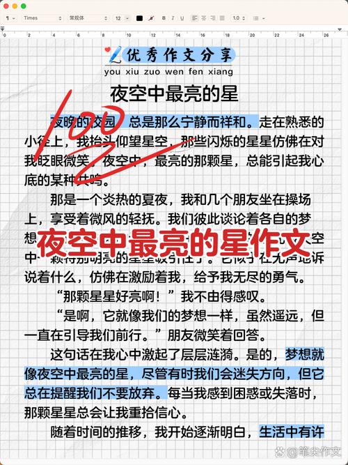 夜空的作文网作文600字