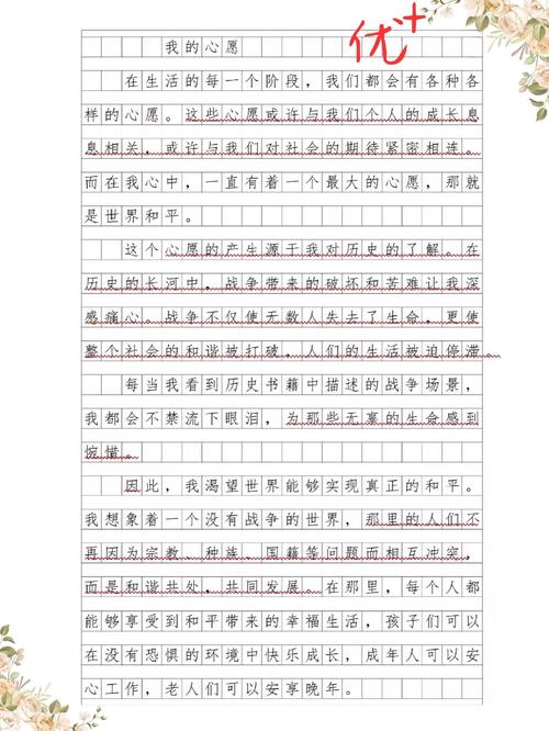 心愿作大学作600字初三当作家