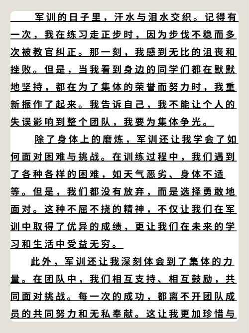 我的中考作文军训生活作文高一