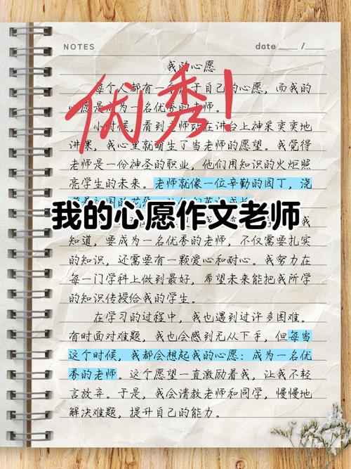 我的看图作文心愿作文500字当一名老师六年级