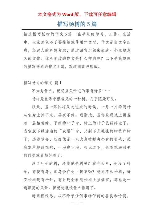 描写杨树的作文网初三作文600字（精选5篇）