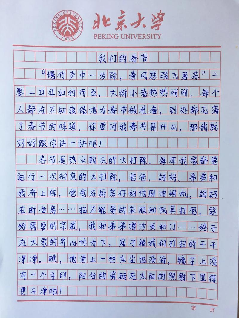 春节打扫卫生作小升初作文300字小学最新