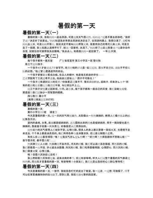 暑假快乐的高中作一天作文600