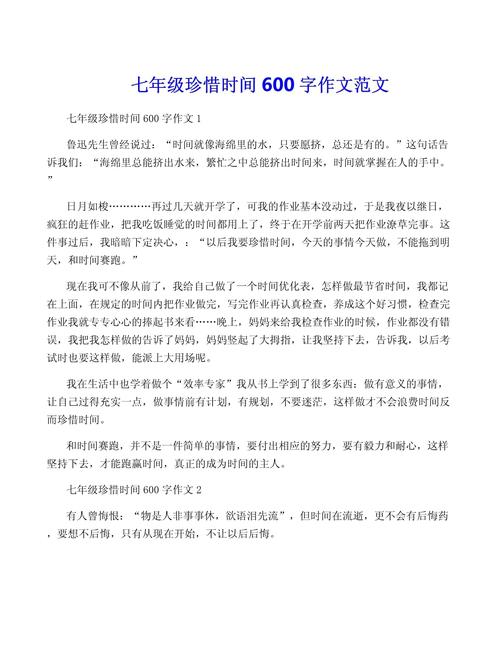有关珍惜时间的优秀作文作文600字优秀