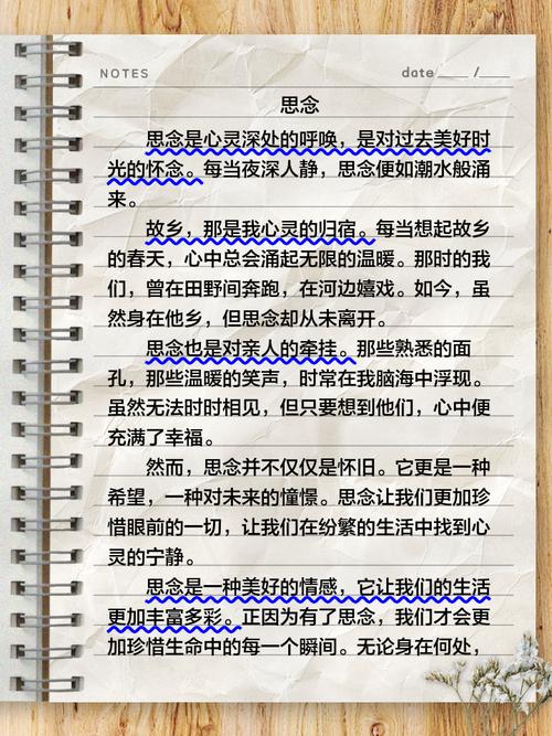 精选说出心中的初中作那份思念高三作文700字