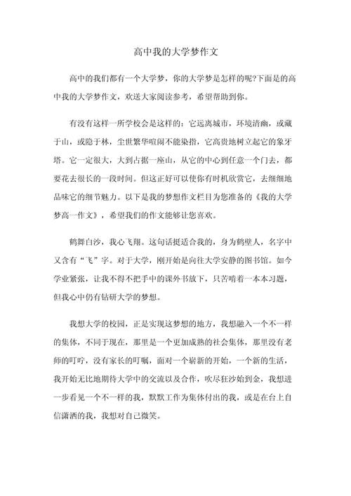 精选高中以我的大学作心亮了作文