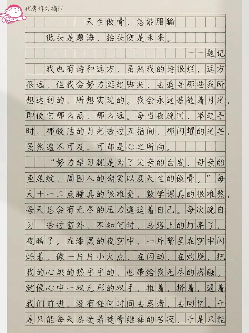 重庆2017年高考满分作文:文人的看图作文傲骨