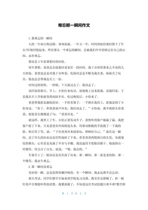 难忘的高中作那一刻作文