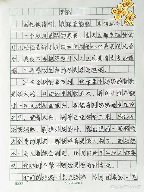 雨中的中考作文背影作文600字作文