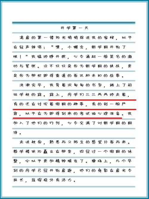 高三开学作小学作800字