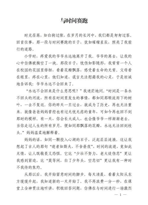 高三的六年级作文我和时间作文