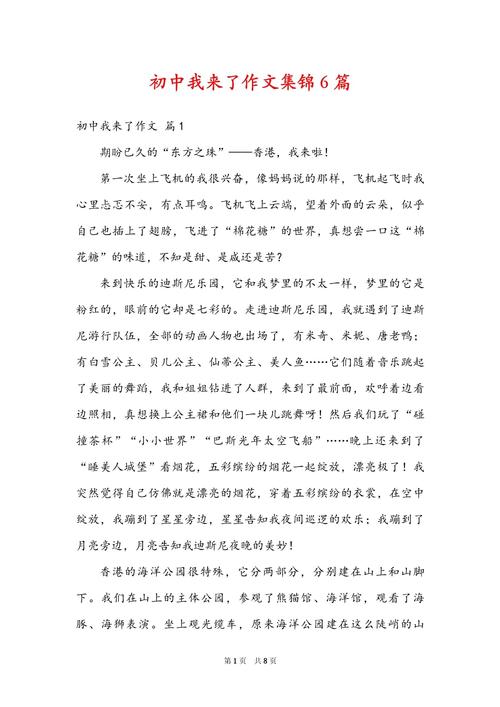 初二我来了作高中作