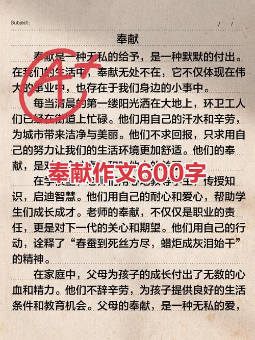 奉献意味着付出