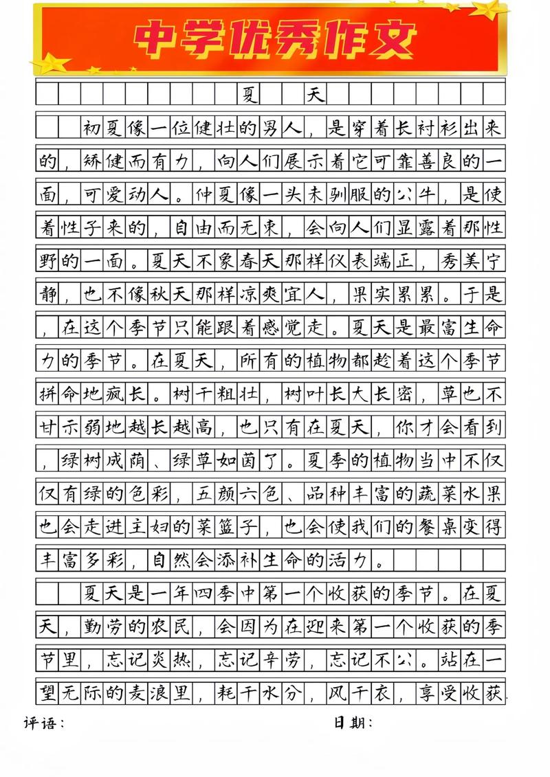 寻找夏天的高考作文初中作文600字（个人通用）